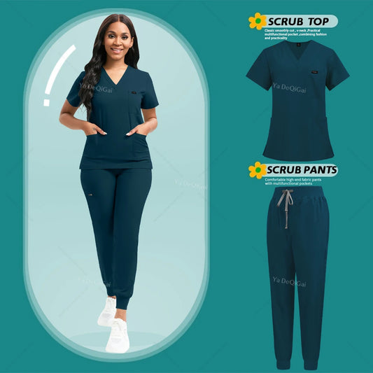 V-Neck Scrubs Top+ Pants