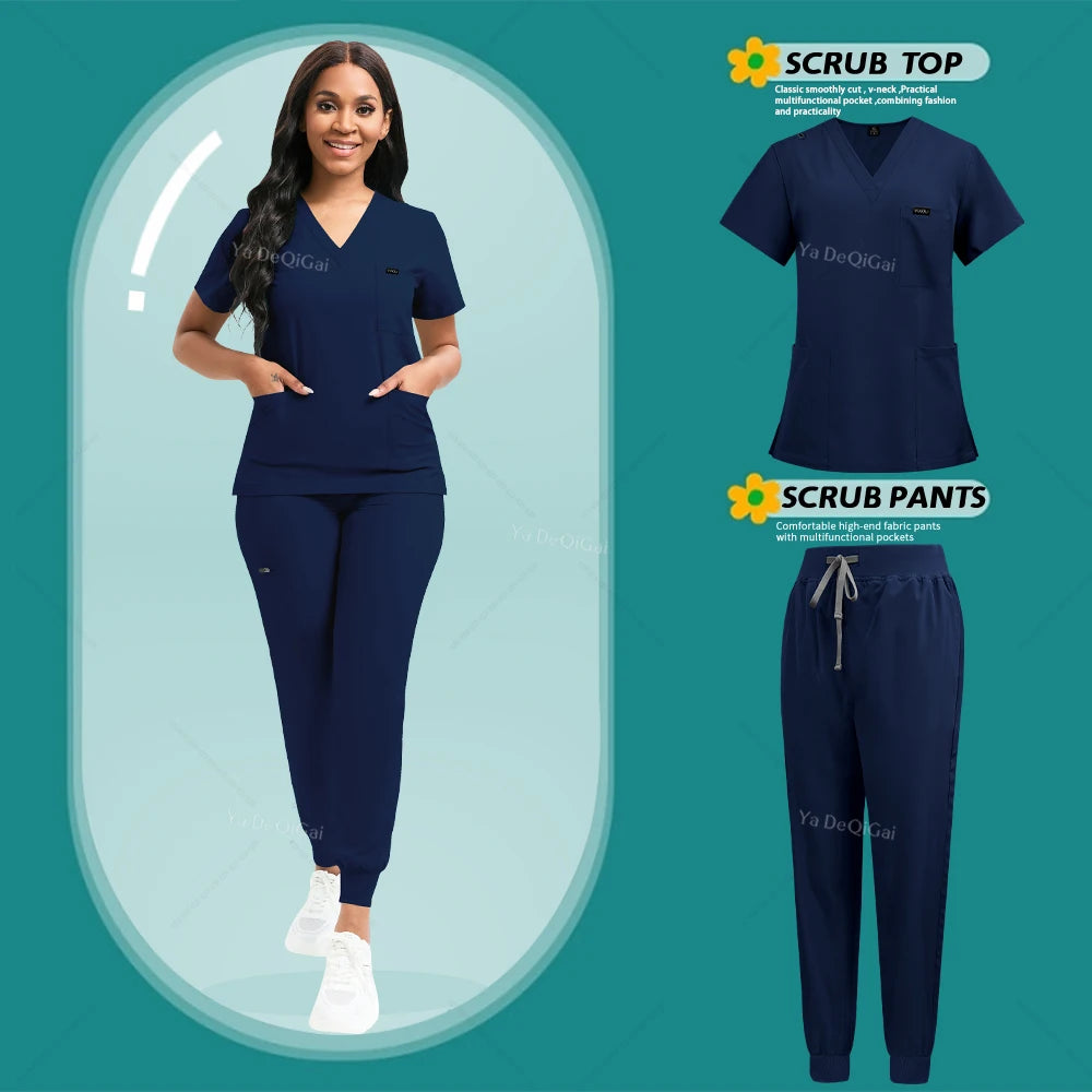 V-Neck Scrubs Top+ Pants