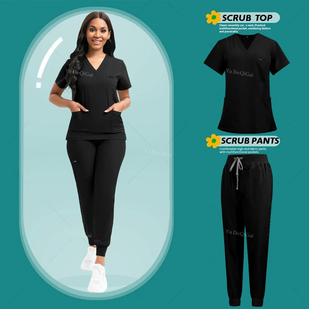 V-Neck Scrubs Top+ Pants